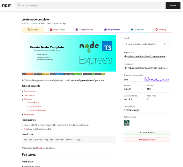 Create Node Template